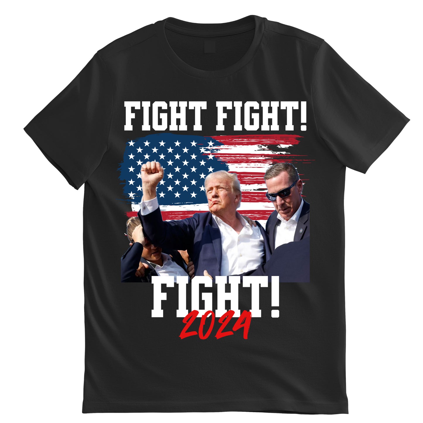 Trump Fight Black Unisex Tee